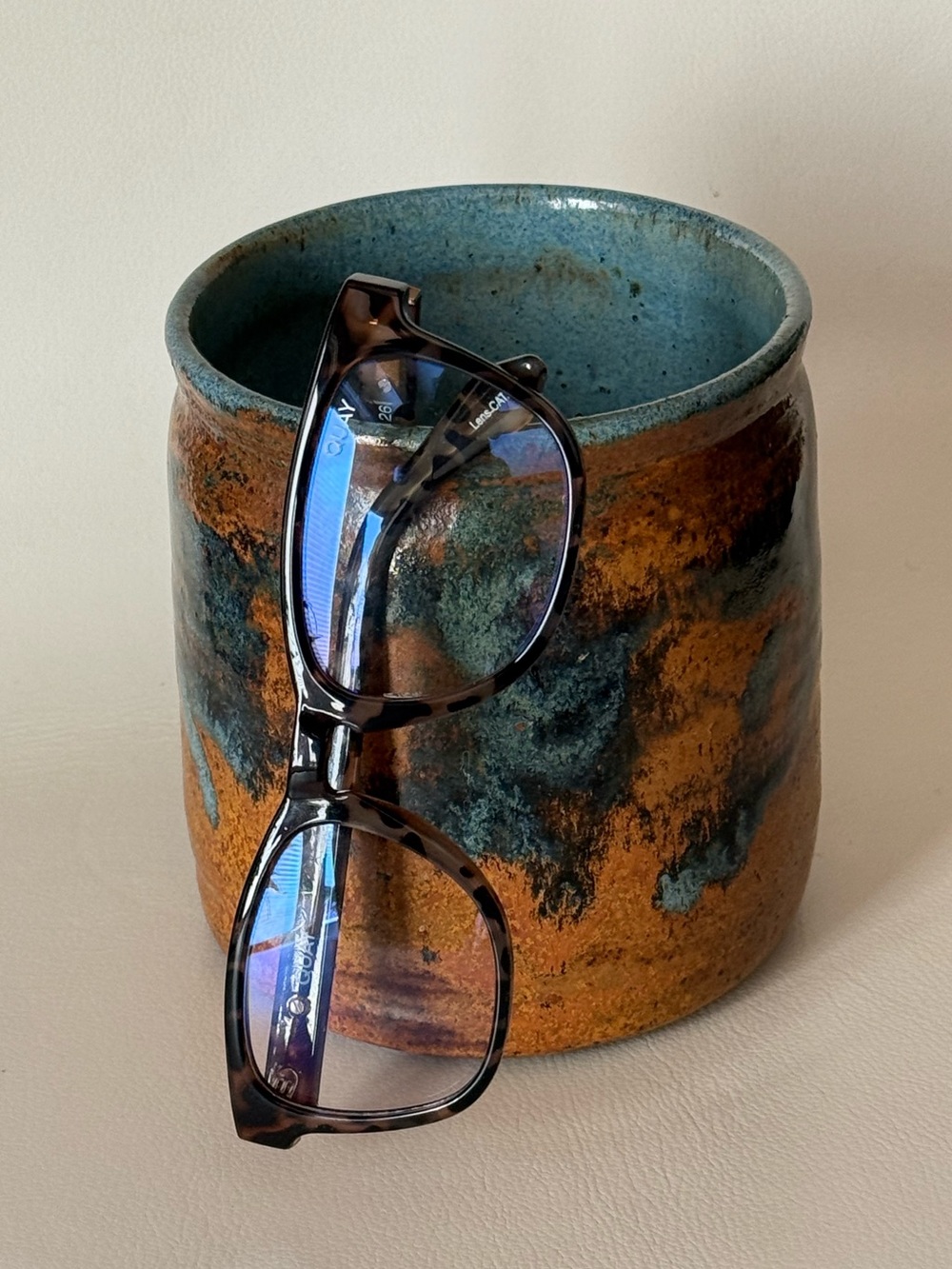 quay tortoiseshell hardwire mini blue light glasses - Picture 9 of 12